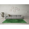 thumbnail image 3 of Ahgly Company Indoor Square Medallion Emerald Green Traditional Area Rugs, 7' Square, 3 of 4
