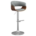 thumbnail image 1 of Sheldon Tabouret de Bar Pivotant Réglable 34 Pouces en Similicuir Vegan Gris Pierre, 1 of 1