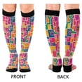 thumbnail image 4 of FORMRS Womens Knee High Socks Casual Long Thick Travel Daily Wear, 1 Pair, Art Map, 4 of 6
