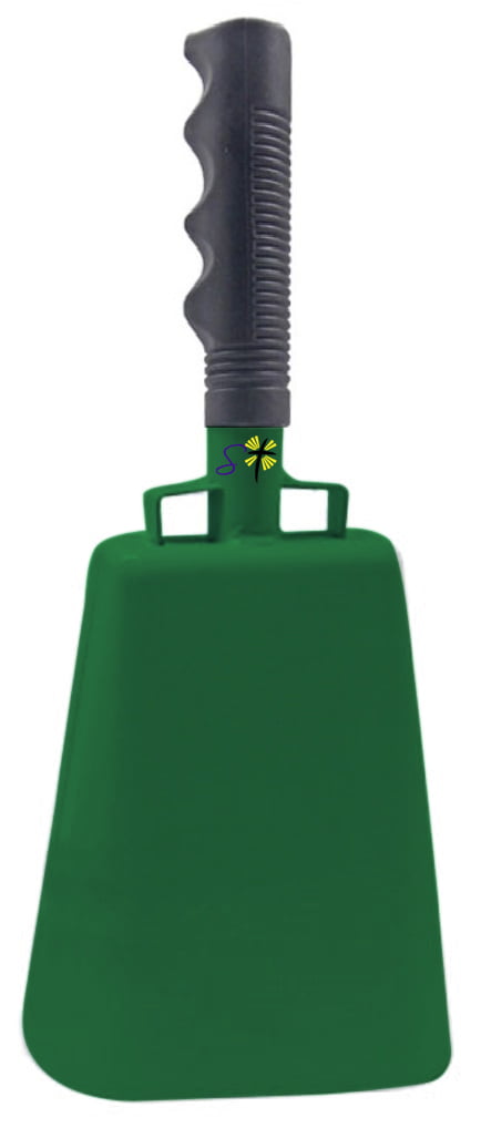 Cow Bell by Stewart Trading™ Various Sizes and Team Colors Cowbell with Stick Grip Handle Bell for Cheering at Sporting & Wedding Events