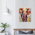 thumbnail image 3 of Creowell Elephant Wall Art Animal Oil Painting On Canvas Poster Elephant Cubism Colorful Elephant Aesthetic R Canvas Poster style 16x20 inch, 3 of 3