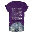 thumbnail image 4 of vigerkar Women Short Sleeve Crewneck Fashion Graphic Tees T-Shirt Pullover Tops (Purple, S), 4 of 5