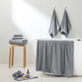 thumbnail image 6 of Green Essen 4 Pack Oversized Bath Towel Sets 700 GSM Soft Shower Towels 35 x 70 Inches Quick Dry Bath Sheets Highly Absorbent Bath Towel Clearance for Bathroom Spa Hotel Gym(Dark Grey), 6 of 9