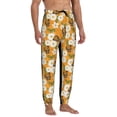 thumbnail image 4 of Kdxio White Floral and Butterflies Pattern Joggers,Sweatpants for Men with Pockets-Medium, 4 of 5