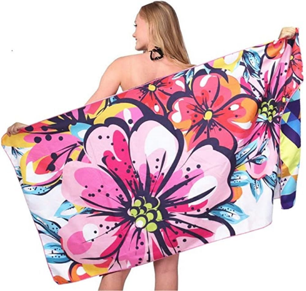 Oversized Soft Beach Towel ,Flowers Extra Large Big Pool Swim Travel Towels  Blanket Super Quick Dry Bath For Women - AliExpress
