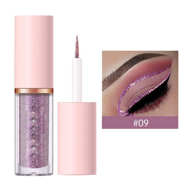 Delineador líquido brillante | Maquillaje de ojos azul brillante | Resistente al sudor y de larga duración | Punta de pincel suave y precisa | Efecto de luz perlada iluminadora | 2 ml | Para uso