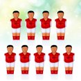 thumbnail image 4 of EeaseMX 9 piezas de futbolín de plástico para niños, accesorios de plástico para muñecas (rojo), 4 of 7
