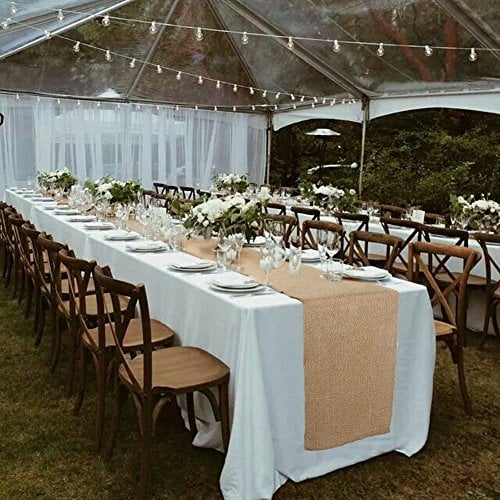 20 Burlap Table Runners 14" x 72" Wedding Event 100% Natural Jute Made in USA 
