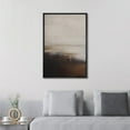 thumbnail image 2 of HFDF Canvas Print Wall Art Neutral Abstract Coastal Landscape Soft Brown and Beige Hues Illustrations Modern Art Decorative Relax/Calm for Living Room, Bedroom, Office - Black 16x20inch Framed, 2 of 6