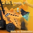 thumbnail image 6 of JCB 2 in 1 Kids Ride on Car Excavator & Bulldozer,Wisairt 12 V Battery Powered Electric Vehicle w/ Remote Control,Bucket,Digger,Handle(Yellow), Ages 3-6, 6 of 8