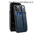 thumbnail image 4 of 3-in-1 Wrist Band Card Holder Bracket Mobile Phone Case Soft Handmade PU Leather Phone Protective Cover New, 4 of 5