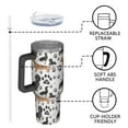 thumbnail image 4 of OBREWU Dachshund Footprint Tumbler with Handle and Lid,Dachshund Footprint 40oz Double Wall Vacuum Insulated Tumbler,Cups Gift for Women and Men, 4 of 7