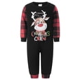 thumbnail image 2 of Hirigin Family Christmas Pajamas Matching Sets Elk Print Long Sleeve Round Neck Tops/Romper Plaid Trousers, 2 of 8