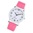 thumbnail image 4 of yingyy 1/2/3/5 Montre Bracelet Ronde Décontractée en Cuir PU Mode Cadran Numérique rose Rouge 1 Pce, 4 of 6