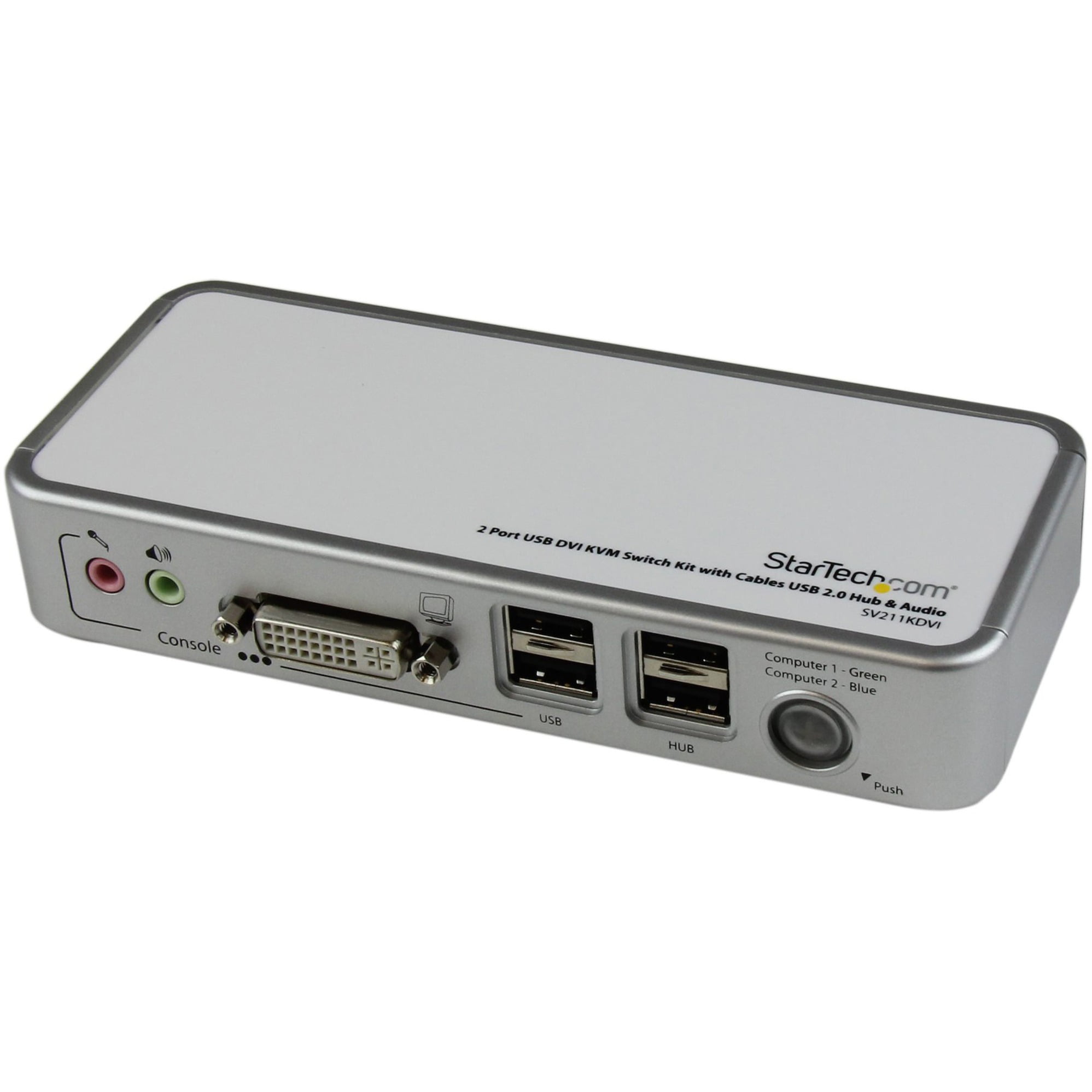StarTech SV211KDVI 2 Port USB DVI KVM Switch Kit w/ Cables Walmart.com