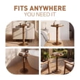 thumbnail image 6 of CONCETTA Modern Round Side Table, Accent End Table with Solid Wood Spindle, Small Drink Stand for Living Room, Bedroom, Couch, Office, Brown, 6 of 10