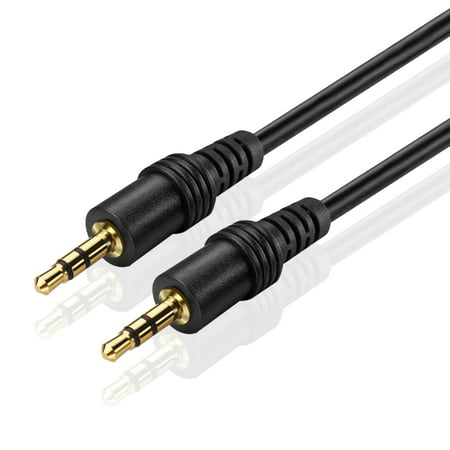 Gold Plated 3.5mm Audio Cable (6 feet) - Male to Male AUX Auxiliary Stereo Headset 1/8