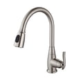 thumbnail image 4 of KRAUS Single-Handle Stainless Steel High Arch Kitchen Faucet with Pull Down Dual-Function Sprayer in Satin Nickel, 4 of 9