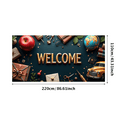 thumbnail image 3 of Welcome Banner with International Flags Circular Design Background Event Decoration Party Supplies Global Conference Backdrop Indoor Outdoor Display, 3 of 4