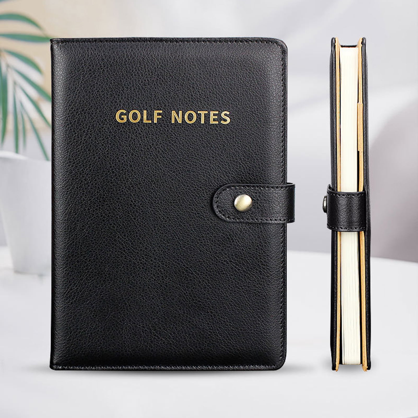 YIFAEUX Golf Scorecard Book Waterproof Faux Leather Golf Scorecard Journal Notebook Pocket Score Log Book with 200 Pages for Men Golfers