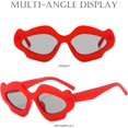 thumbnail image 3 of Trendy Irregular Cat Eye Sunglasses for Women Men Unique Flower Shape Design Retro Candy Colors Eyewear UV400, 3 of 5
