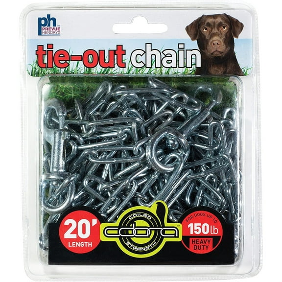 Prevue Pet Products PP-2117 20 ft. Heavy Duty Tie-Out Chain, Stainless Steel