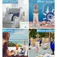 thumbnail image 3 of CoTa Global Flamingo Beach Lighthouse Decor - Handmade and Crafted Wooden Lighthouse Decoration with Sea Shells, Decorative Beach Style Tabletop Centerpiece, Nautical Themed Home Decor - 8.5 Inch, 3 of 7