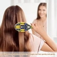 thumbnail image 6 of Wood Paddle Brush with Cushion & Round Hair Brush Lemon Pattern Detangling Brush for All Hair Types, 6 of 7