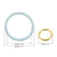 thumbnail image 2 of Uxcell Key Ring Bracelet Silicone Wrist Keychain Circle Wristlet Keyrings, Blue Gray, 2 of 7