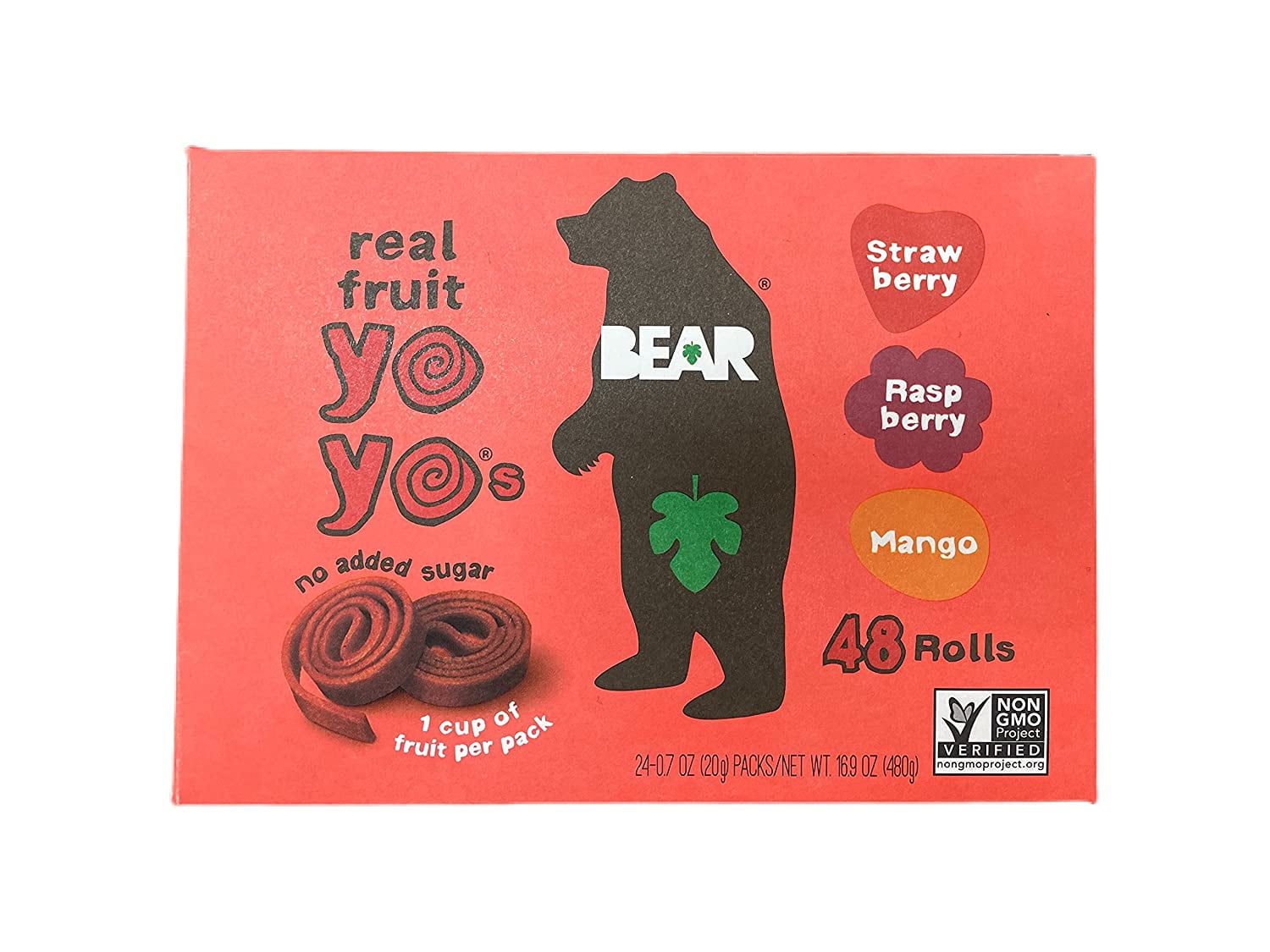 Bear Yoyos Real Fruit Rolls Snacks Leather Variety Pack Apple