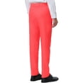 thumbnail image 3 of Unique Bargains Men's Business Pants Classic Fit Solid Color Suit Trousers with Pockets 34 Light Red, 3 of 6