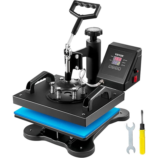Prensa de calor digital dual de 12 x 10 pulgadas, prensa de calor de 650 W, impresión de sublimación VEVOR transferencia de impresora de sublimación, rotación de 360 grados para camisetas de bricolaje