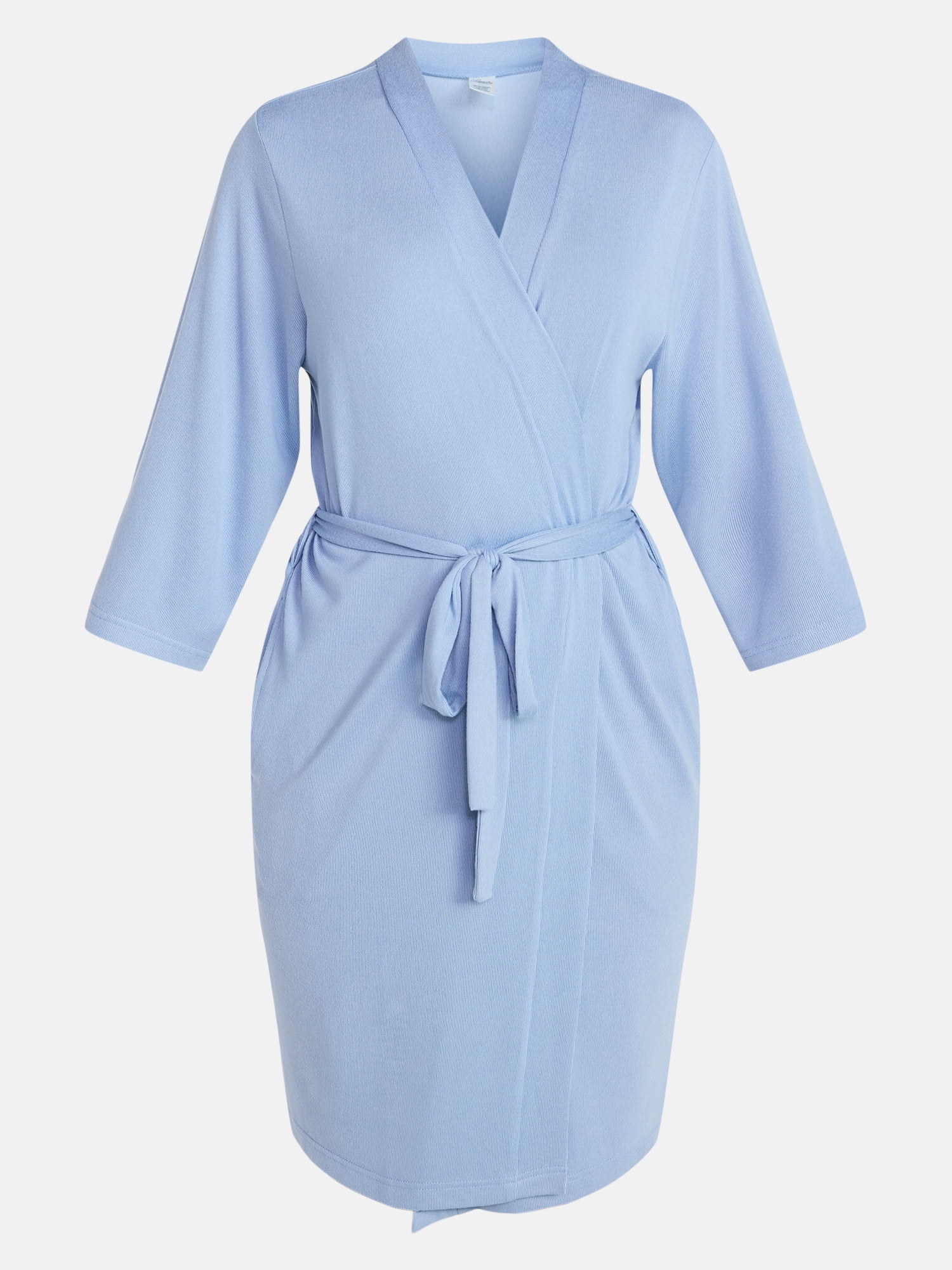 Lissome Women's Ultra Soft Stretchy Knit Belted Wrap Robe, Sizes S-3X