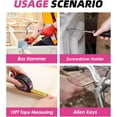 thumbnail image 6 of 147-Piece Pink Tool Kit with 12V Cordless Drill, LED Light, Type-C Charging for Home, 6 of 6