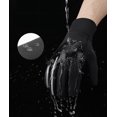 thumbnail image 2 of Guantes cálidos de invierno, materiales térmicos negros sólidos, impermeables, compatibles con pantalla táctil para hombres y mujeres, guantes de invierno unisex para ciclismo, correr, conducir,, 2 of 5
