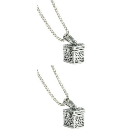 2 Pack Cremation Jewelry Pet Loss Jewelry Men and Women 50x2CM Silver
