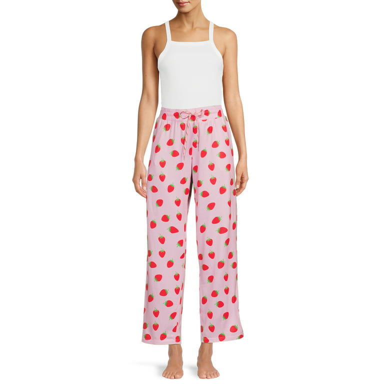 Women's and Women's Plus Strawberry Graphic Sleep Pants 
