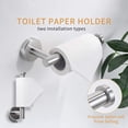 thumbnail image 5 of AWZTOO 8-Piece Wall Mount Bathroom Hardware Set 23'' Bathroom Towel Bar Toilet Paper Holder Robe Hooks Stainless Steel Accessories Set Matte Black, 5 of 5