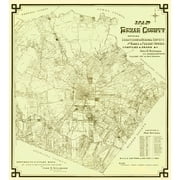Bexar County Texas - Rullmann 1897 - 23.00 x 25.41 - Glossy Satin Paper