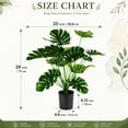 thumbnail image 4 of Miracliy 1 Pack Artificial Monstera Plant with Pot, Faux Tropical Greenery for Indoor Home Office Decor, 4 of 6