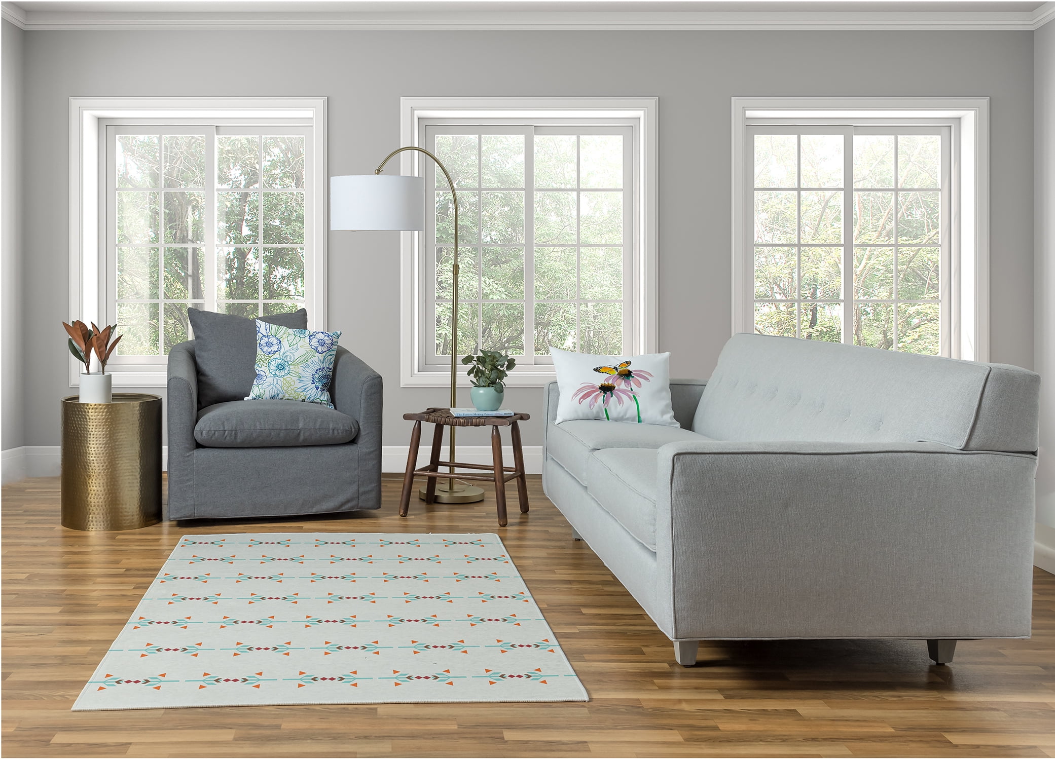 Simply Daisy Happy Hippy Stripes Area Rug, 4' x 6'