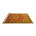 thumbnail image 2 of Ahgly Company Machine Washable Indoor Rectangle Medallion Yellow Traditional Area Rugs, 4' x 6', 2 of 4