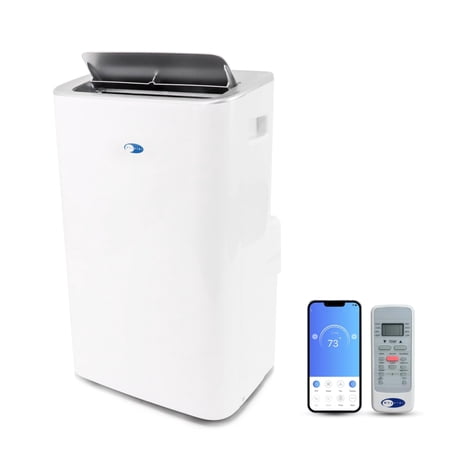 Whynter Portable Air Conditioner 13,500 BTU with Dehumidifier, Cooling Fan & Smart Wi-Fi for 500 Sq Ft Rooms, Includes AC Unit Window Kit, ARC-1050XP (10,000 BTU SACC), White