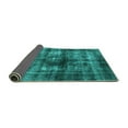 thumbnail image 2 of Ahgly Company Indoor Square Oriental Turquoise Blue Industrial Area Rugs, 8' Square, 2 of 4