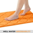 thumbnail image 5 of 2 Piece Geometric Design Solid Color Memory Foam Rug Set Non-Slip PVC Backing, 5 of 6