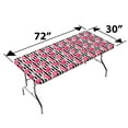 thumbnail image 4 of TableClothPLUS Watermelon 72" Elastic Fitted PEVA Vinyl Tablecloth, 6' Folding Table Size, 4 of 6