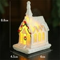 thumbnail image 3 of Lighted Christmas Village Houses, Lighted Christmas Mini Snow Houses 2025, Cottage Town Tiny Figurine with LED Light Winter Miniature Resin White Collectible Buildings Decorated, 3 of 5