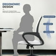 thumbnail image 5 of MoNiBloom Office Chair Mid Back Swivel Lumbar Support Desk Chair, Height Adjustable Ergonomic Mesh Computer Chair with Armrest, White, 5 of 11