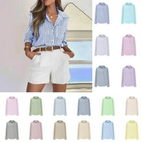 Black Cardigan for Women Clearance, Striped Button Down Shirts For Women Dress Shirts Long Sleeve Casual Collared Office Work Shirt With Pocket