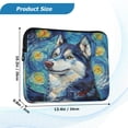 thumbnail image 3 of WOBOGO Oil Painting Styles Husky Laptop Sleeve 15.7 inch Lightweight Zipper Design Soft Padded Protection Against Scratches and Impacts, 3 of 8